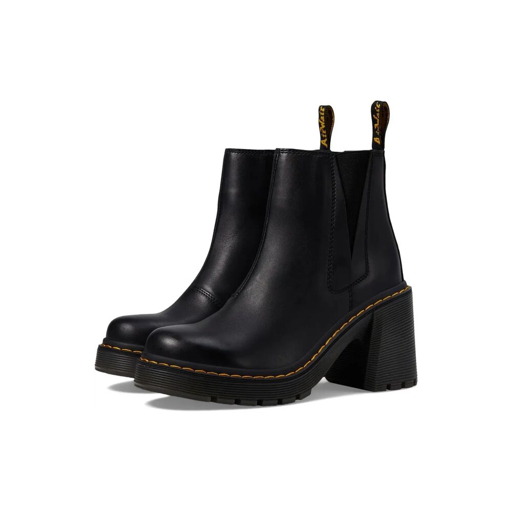 Dr Martens Spence Black Sendal Platform Boots, Women's 8 US (6 UK) 39 EU